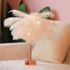 Bordslampor LED Feather Night Light Battery Box USB Dual-Purpose Room Decoration Bedroom Creative Gift Lamp