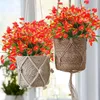 Fleurs décoratives 6 Bouquets Artificielle Faux Plante Suspendue Mur Maison Balcon Panier Décor 4 35 cm 2 90 cm