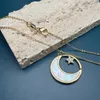 Pendentif colliers mode coquille naturelle Zircon lune étoile collier pour femmes 2023 cadeau bijoux