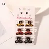 Other 6PCS/Set 2CM Acrylic Flower Hair Cl Clip Women Girls Morandi Hairpin Barrette Small Crab Clamps Hairgrip Accessories R230608