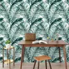 Wallpapers Tropical Palm Leaf Wallpaper Peel And Stick Removable Green Leaves Self-Adhesive Prepasted For Wall Decor