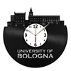 Relógios de parede Relógio de arte da Universidade de Bolonha 12 polegadas - ideia de decoração de quarto para casa presente feito à mão para amigo