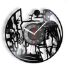 Wandklokken Wild West Sunset Cowboys Landscape Decor Clock Western Rodeos Gunslinger Record Home