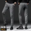 Men's Pants Plaid Casual Men Nice Autumn Fashion Suit Gray Black Straight Trousers Male Streetwear Pantalon Hombre