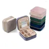 Jewelry Pouches Protect Fleece Multi Compartment Ring Earring Necklace Storage Box Travel Use