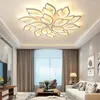 Taklampor LED Konstkronor Pendant Lamp Light Modern Remote Control/Smart App Bedroom Living Flower Akryl El Cafe Fixture