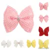 Hair Accessories Women Bows Crystal Pearl Clips Bow Knot Barrettes Glitter Rhinestone Hairpins Fashion Girls Hairgrip R230608