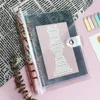 Notatnik Sharkbang 5pcs A5 nachylone wyposażenie wyposażenia kieszonkowego A6 A7 PVC naklejki do przechowywania 6 -Hole Journal Transparent Organizator 230607