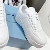 Lady Designer Casual Shoes Triangle толстая подошва двойные кроссовки нейлоновые кроссовки Whots White Canvas Роскошная низкая кожаная обувь QR59