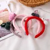 Inne urocze pluszowe obręcze do włosów królika Koreańska wersja króliczka na głowę dla dzieci nie szkodzi dzieciom akcesoria kreskówkowe R230608