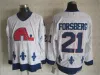 Quebec''northerners'Vintage Hockey tröjor 21 Peter Forsberg 19 Joe Sakic 13 Mats Sundin 26 Peter Stastny 10 Lafleur 22 Marois Retro Jersey