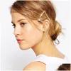 Hair Accessories 10Set / Metal Minimalist Geometric Irregar Gold Color Clip Imitiation Pearl Hairpin Barrettes Hairgrip Drop Deliver Dhxn1