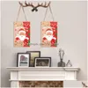 Julekorationer Merry Garden Flag Santa Claus Print Linen Hang Happy Year Banner Decoration DBC Drop Delivery Home Festive Par DH0UV