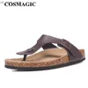 Cosmagic New Beach Cork Flip Flops Slippers 2022 Casual Summer Women Mixed Color Print Unisex Slip On Slides Shoe L230518