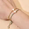 Bağlantı Bilezikler El yapımı Miyuki Bilezik Kadınlar için Boho Ayarlanabilir İnci Tasarımları Altın Boncuk Mücevher Anneler Hediyeler Pulseras