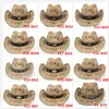 Brede Rand Hoeden Emmer 100 Natuurlijke Stro Cowboy Hoed Vrouwen Mannen Handgemaakte Weave Voor Dame Kwastje Zomer Westerse Sombrero Hombre badmeester 230608