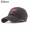 Berretto da baseball Xthree Bandiera USA Berretto da baseball in cotone Cappello snapback Ricamo Osso Berretto da baseball da donna Uomo Gorras Casual Casquette Cappello da baseball da uomo J230608