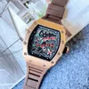 Wristwatches Sports Men's Luxury Ladies Watch Silicone Anti-Fouling Strap Watches Wood Grain Dial High-End Quartz