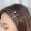 Dangle żyrandol Y2K Silver Heart Hair Clips Hair Akcesoria Pentagram HARAJUKU HOT Girl