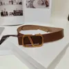 Cowhide Valentino Buckle Classic Belts Cienka pasa projektant mody Women V Retro Business Ceinture luksus homme dla złotego projektanta szerokiego rozmiaru 25 cm