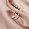 Серьги -герметики Lavifam Shell Pearl Music Note для женского уха простые 925 серебряных украшений стерлингов