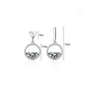 Boucles d'oreilles ajourées cristal barre d'eau cône boucle d'oreille pour femmes fille dame bijoux fins cadeau S925 argent Zircon