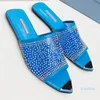 Designer Sandals Famous Designer Women print slides Popular girls sandal upper dot drill decoration Triangle adorns insole tip Party Christmas slipper