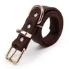 Halsbanden Hoogwaardige lederen halsband Huisdierriemen Legering Labrador Duitse herder Halsband Grote hondenproducten Bruin