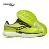 Designer Saucony Triumph 19 Mens Running Scarpe Black White Green Lightweigh