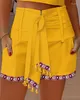 Kvinnors shorts Tribal Printed Strap Pocket Design 2023 Säljer casual mode Kvinnors slitage