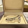 Ohne Box Bone Jewelry Designer schmales einzelnes Kreis-Schlangenarmband Goldarmbänder Armreif Party Geburtstagsgeschenk