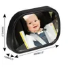 Novo espelho de carro de bebê ajustável para banco traseiro com visão de segurança voltada para a parte traseira do carro Monitor de bebê para assentos de segurança reverso espelho traseiro