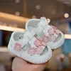 First Walkers Baby Shoes 2023 Summer Girl Sandals 0-2 Year Soft Sole Walking Little Princess