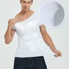 Vita Tummy Shaper Uomo Muscoli Camicia Maschile ABS invisibile Petto finto Biancheria intima Stomaco Confezione da 8 Top imbottiti Body Shaper Inserti rimovibili 230607