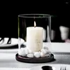 Castiçais Frascos Estilo Nórdico Transparente Estética Tealight Design Lanterna Velas Decorativas Decoração de Casa