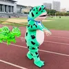 Frog Mascot Costume Simulação de performance Personagem de desenho animado Anime Tema Adultos Tamanho de Natal Publicidade ao ar livre Outfit Terno