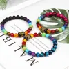 Strand 8MM Round Colorful Cracked Glass Crystal Bead Bracelet Black Rope Friendship Women Men Couple Bracelets Lucky Faith Jewelry Gift