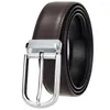Belts 2023 Luxury Designer Pin Buckle Belt Casual Two-layer Cowhide Perforated Korean Golf Plus Size 130 CM