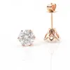 Boucles d'oreilles en diamant de laboratoire en or rose 18 carats personnalisées en or rose 18 carats avec bijoux de Provence