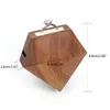 Jewelry Pouches Rotating Wooden-Ring Box Engagement Ring Holder Proposal Wedding Ceremony Bearer Storage-Case For Couple