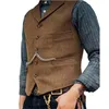 Costumes pour hommes à chevrons hommes costume gilet Boutique laine Tweed mince décontracté coton mariage marié affaires pour malt