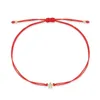 Charm Bracelets Gold-plated Brass Mini Five-point Star Lucky Adjustable Bracelet Women Kids 2023 Fashion Red String Simple Jewelry Her