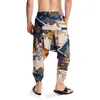 Pantaloni Uomo Stampa africana Stampa Harem Baggy Genie Boho Pantaloni Cotone Casual Yoga Cavallo basso Pantaloni Hip Hop Hippie Pantaloni tradizionali