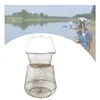 Fishing Accessories Steel Wire Fish Baskets Collapsible Crab Crawfish Fshing Net Cage Portable Basket for Freshwater Saltwater 24BD 230608