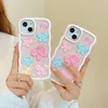 DHL gratuit en gros Fashion Candy couleur Butterfly 3D Case pour iphone 14 13 12 Pro Max i11 Kids Soft silicagel Cute Phone Cover pour 14pro 13pro 12pro