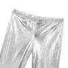 Pants Chictry Adults Mens Shiny Metallic Disco Pants with Bell Bottom Flared Long Pants Dude Costume Trousers for 70's Theme Parties