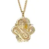 Pendant Necklaces Chinese Dragon Hip Hop Necklace Goldplated Zircon For Lovers Unique Designer Jewelry Drop Delivery Pendants Dhbkv