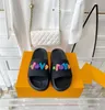 Thick Sole Men's and Women's Slippers Fashion Slide Letter Jelly Beach Sandals Bathroom Outdoor Park Casual Lightweight Shoes Size 35-45