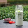 Water Bottles Reusable Milk Carton Sealed Lid Transparent Portable Juice Tea Container Climbing Camping Travel Outdoor