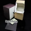 Hight Quality New Brown Watch Box Whole Mens Womens Watch Original Watches Box Certificate Card Sacchetti di carta regalo LUBOX Puretime258v